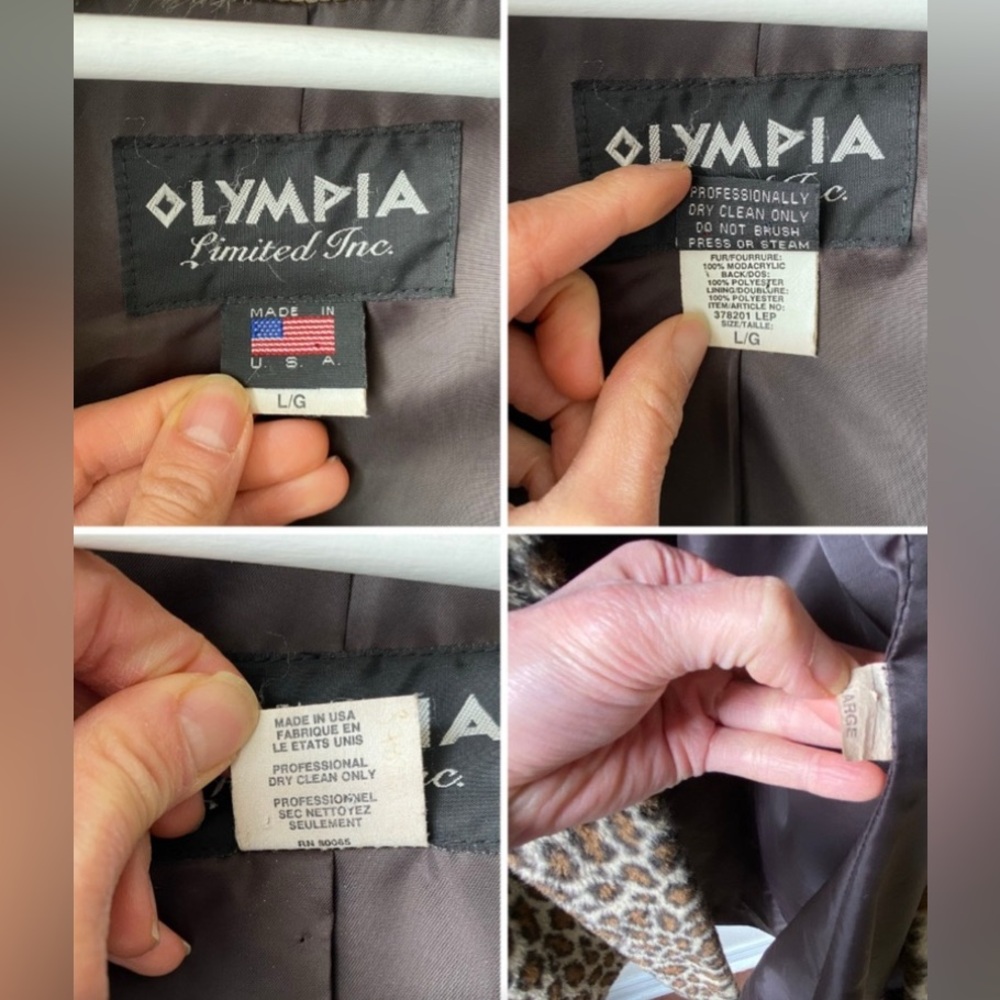 Vintage Olympia Leopard Print Long Coat - Picture 14 of 16